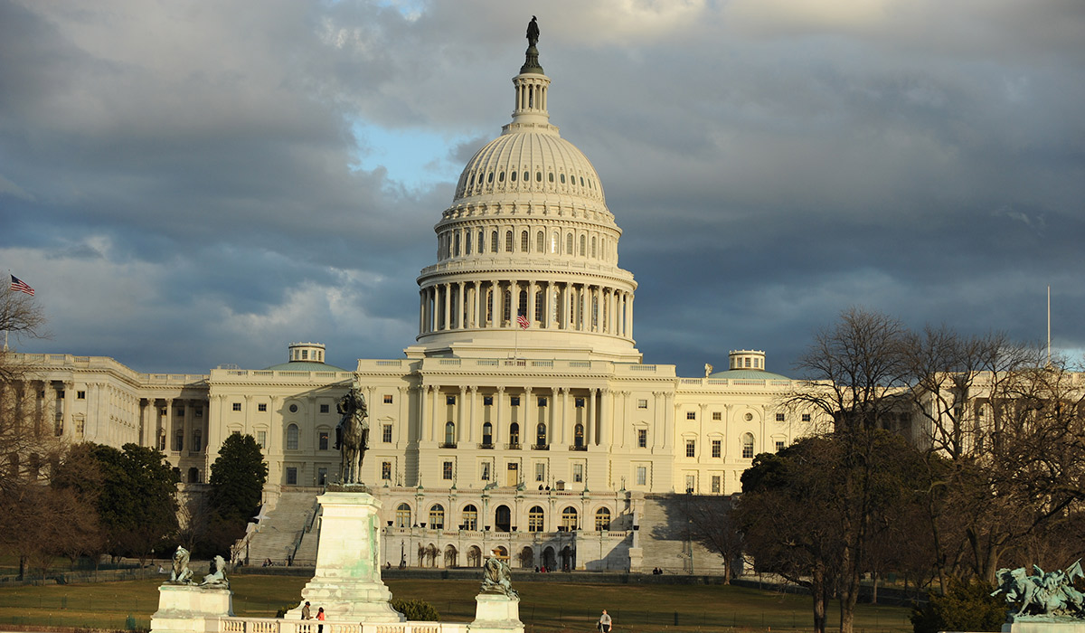Capitol building during spring