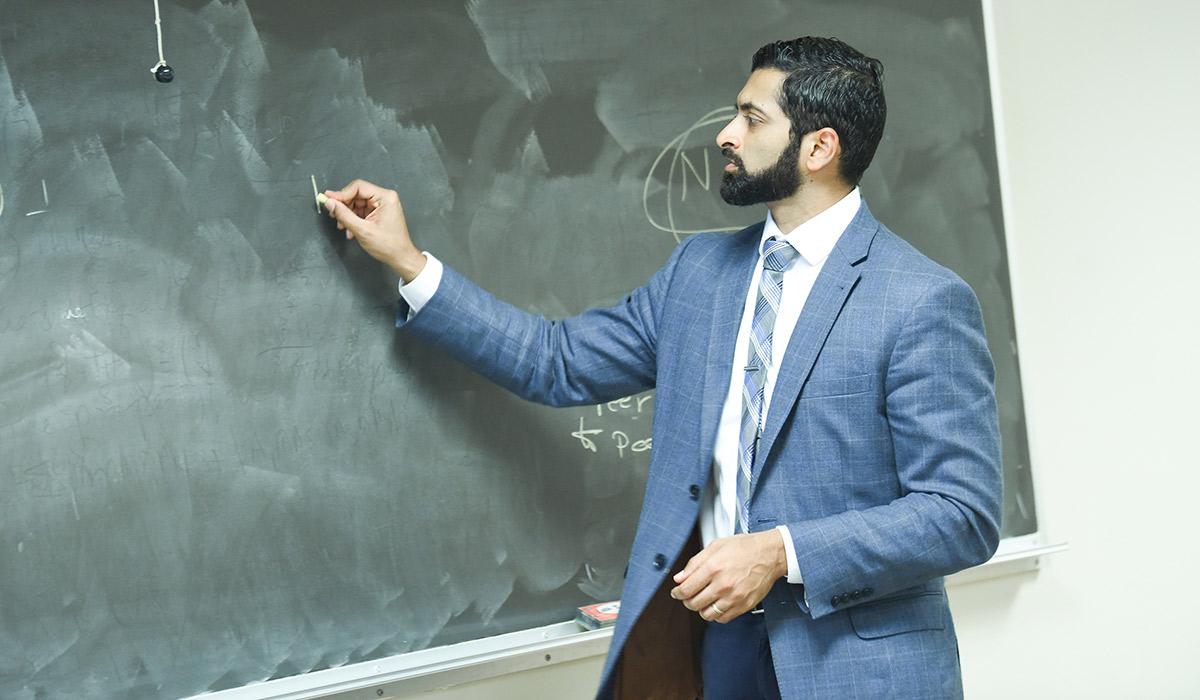 Department Chair teaching a class