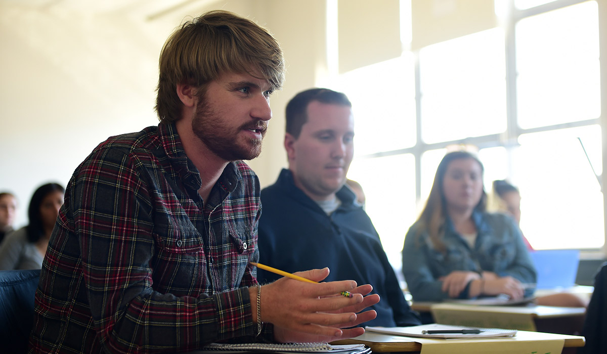 Students in a classroom