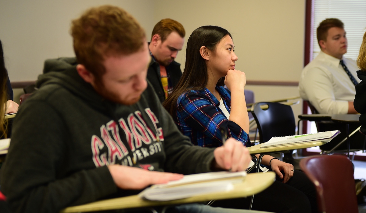 Group of students sitting in class